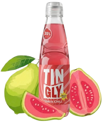 Tingly Guava Chilli Soda - Spicy Pink Guava Fizzy Drink